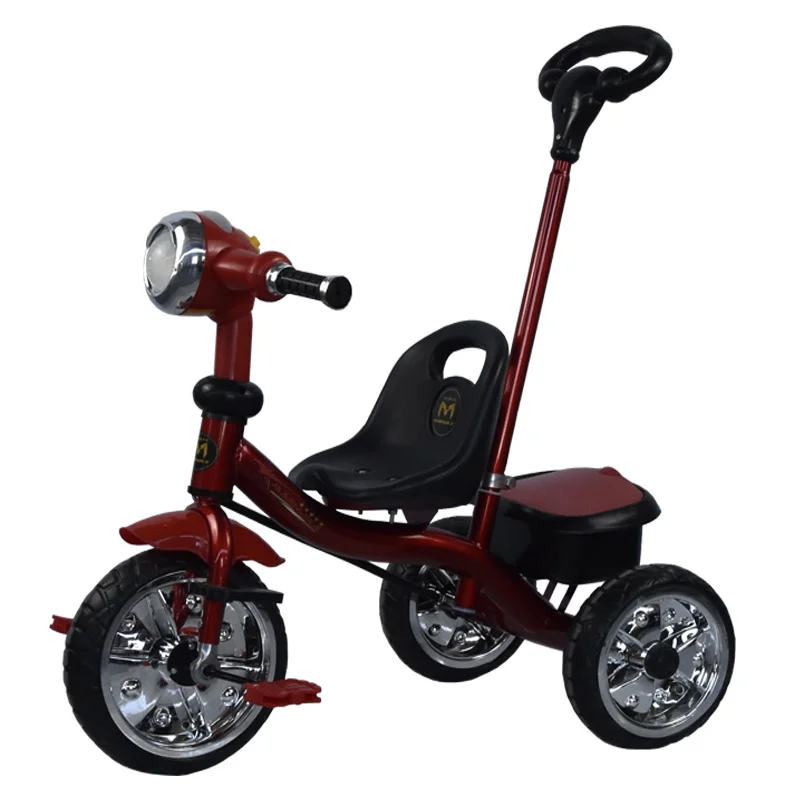 2018 New Model Simple Steel Painting Frame Baby Tricycle With Push Bar