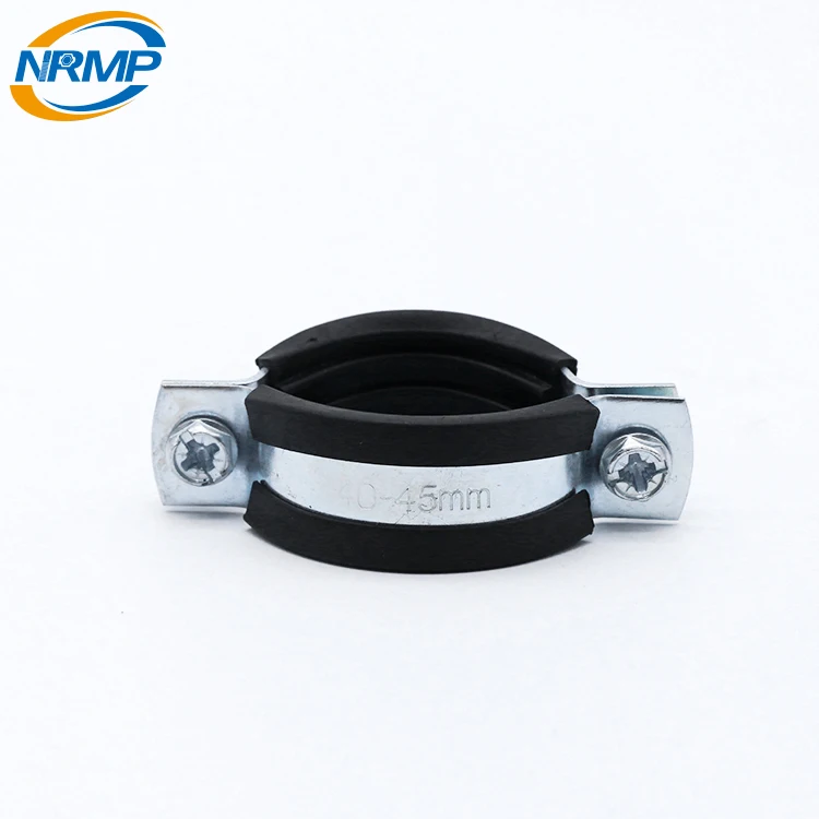 
100mm galvanized rubber lined u bolt pipe clamp 