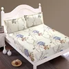 China Manufacture Modern Flower Printed Polyester Elastic Fitted Bed Sheet