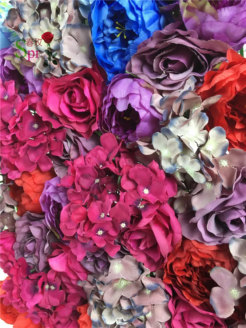 SPR  FW1812292 wedding decoration event flower wall backdrop decoration hanging artificial flowers wholesale wedding flower wall