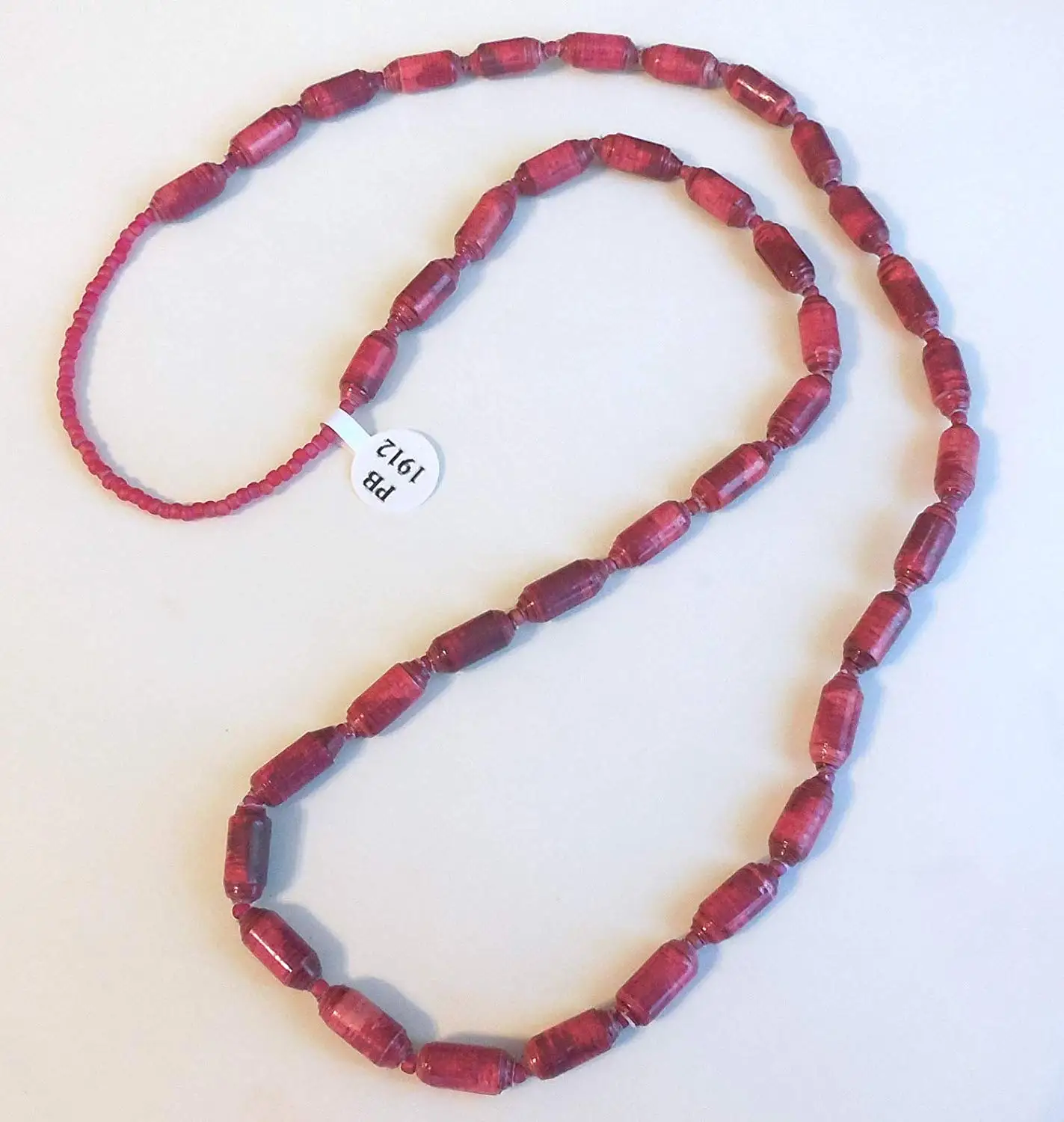 Paper Bead Necklace Handmade PB 1912