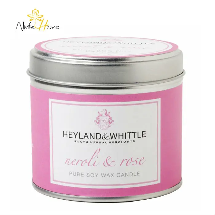 Heyland /& Whittle Neroli and Rose Luxury Scented Soy Wax Candle in a Tin 180g