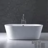 freestanding tub l shaped shower bath with chrome drainer LU-7001C