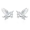 Amazon 925 Sterling Silver Jewelry Fly Horse Unicorn Ear Stud Earrings