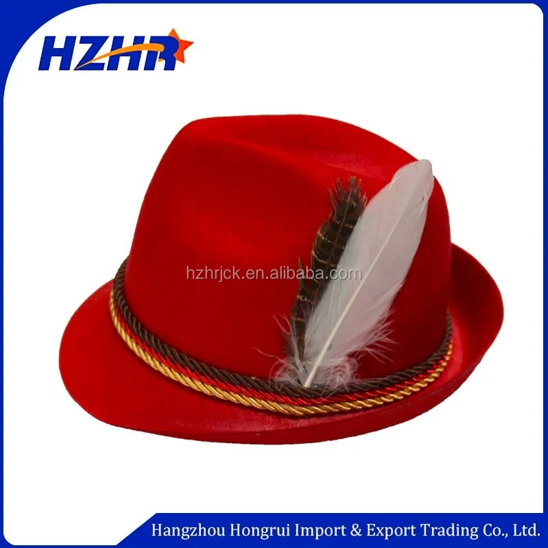 Beer Bucket Hat Wholesale Oktoberfest Beer Hat Bavarian German Felt Hat