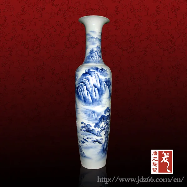 1 8m Chinese Decorative White And Blue Home Goods Floor Vases 1 8m Chinese Decorative White And Blue Home Goods Floor Vases