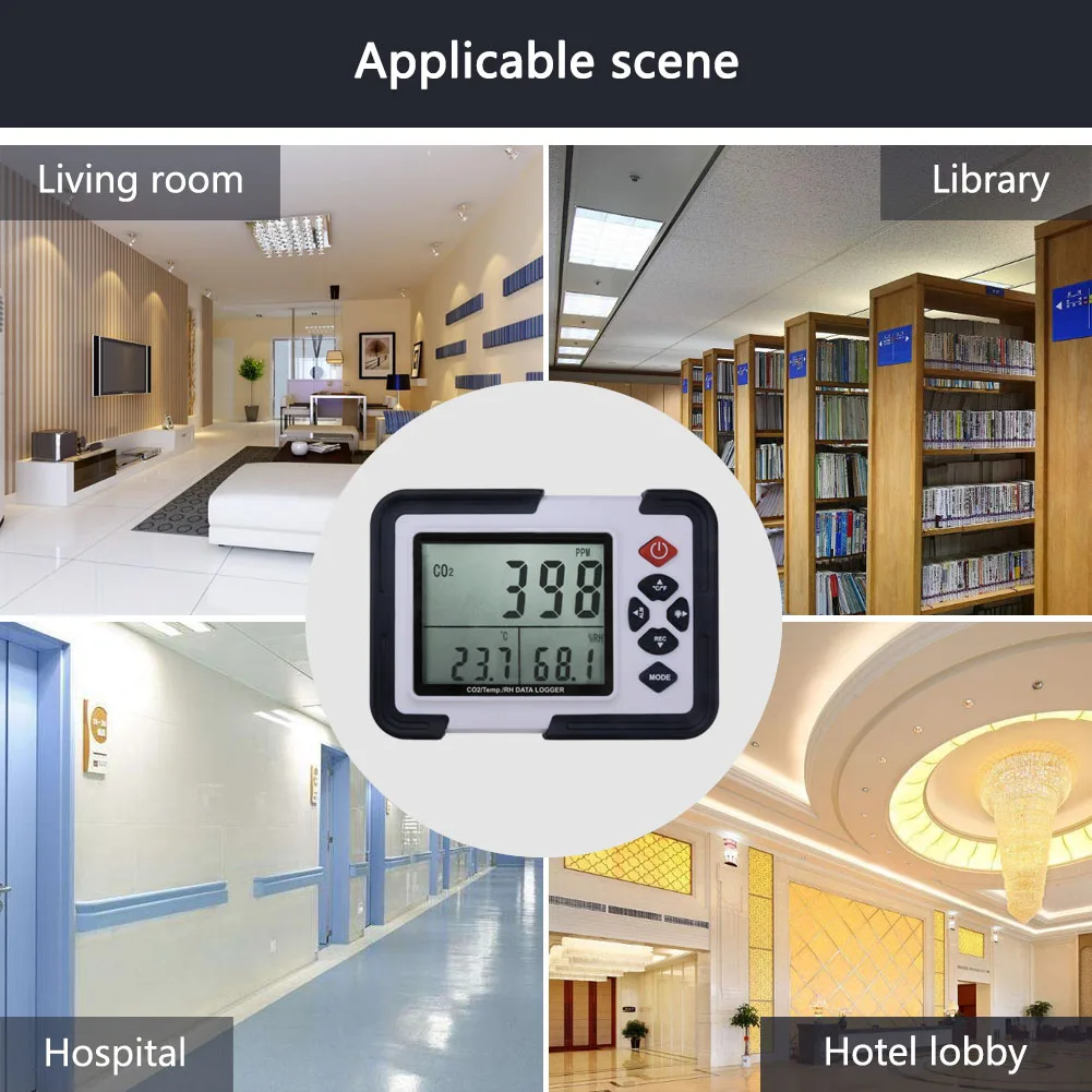 HT-2000 Digital Carbon Dioxide Detector CO2 Analyzer Air Quality Detector Temperature and Humidity meter