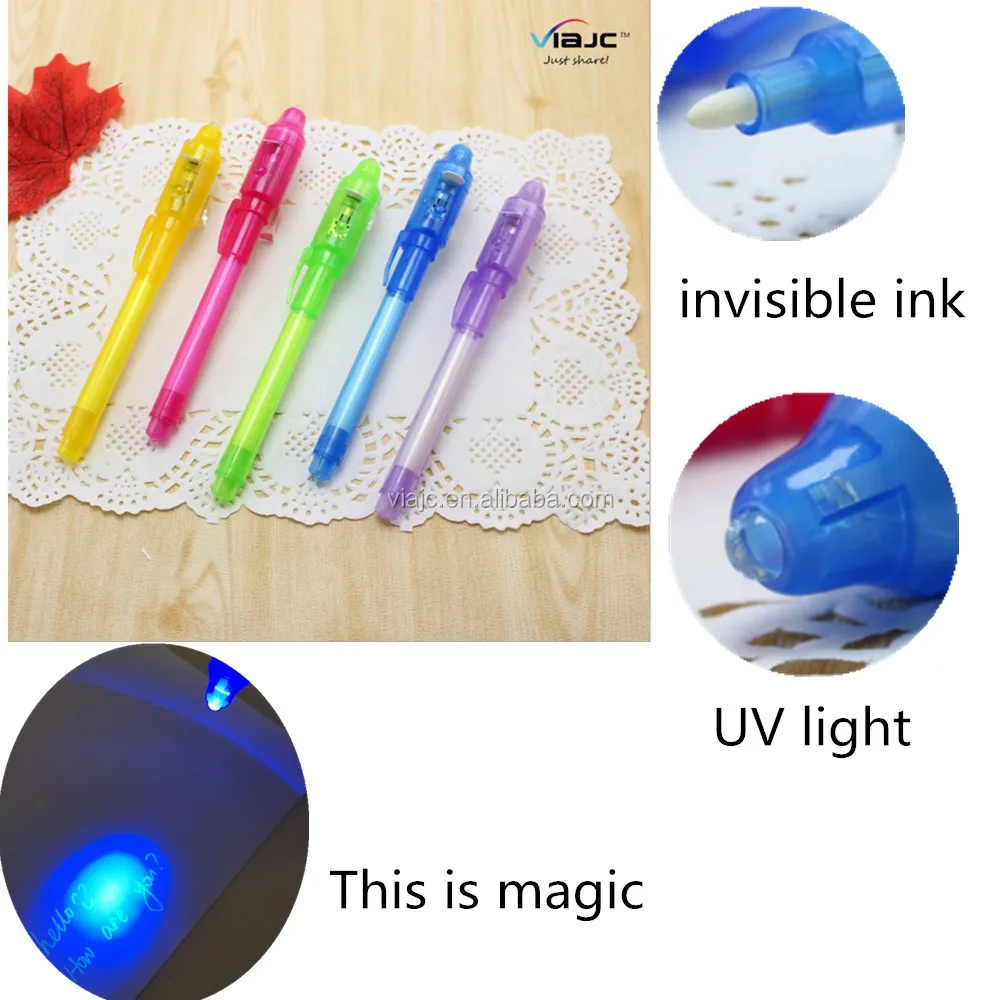 Secret Message Invisible Ink Pen With Uv Light With Logo Buy Secret