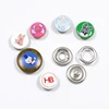 custom logo fashion pearl ring prong metal snap button for baby clothes