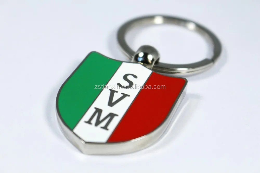 keychain key chain ring flag national souvenir shield italy italia 