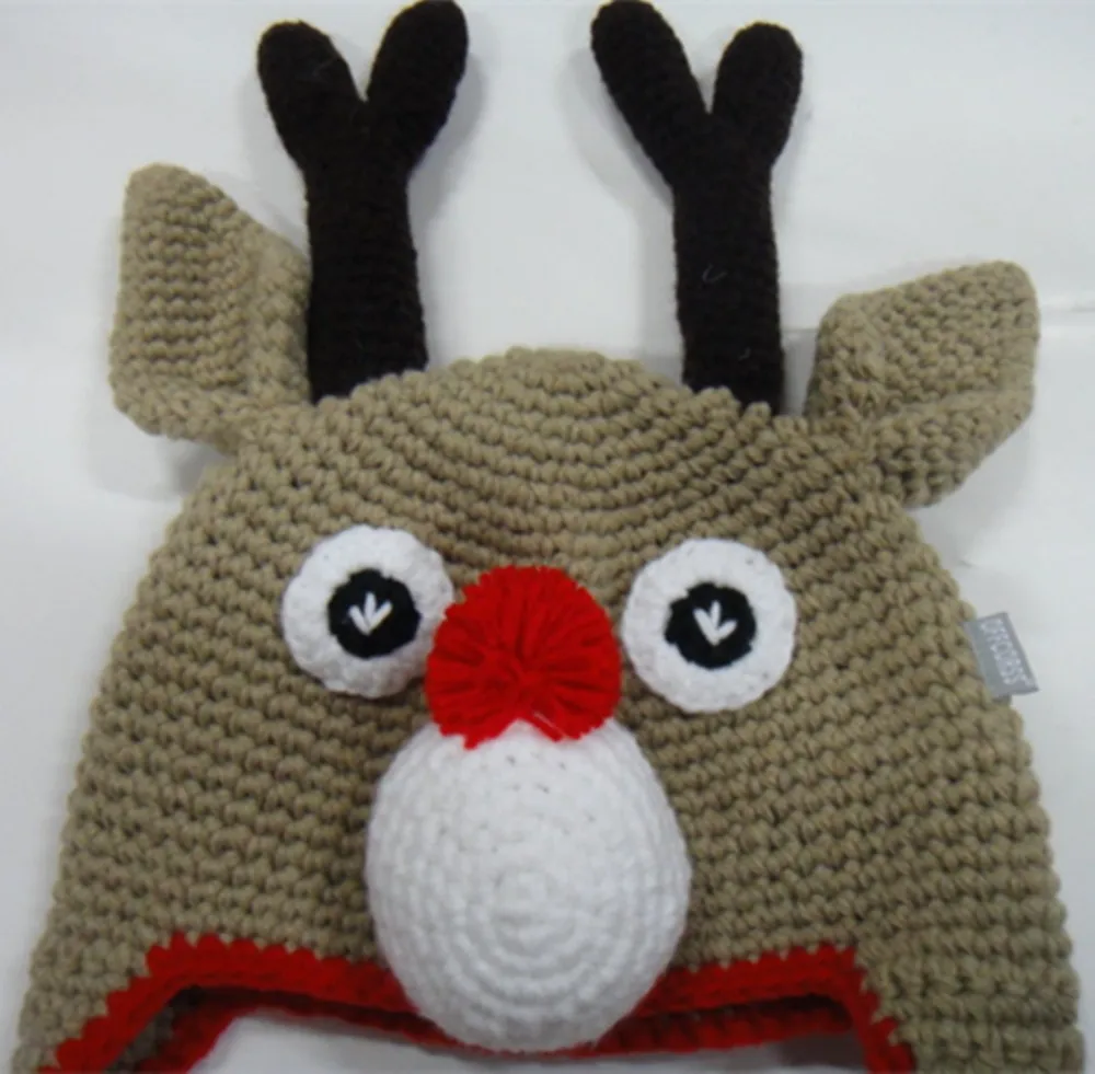 Kids Animal Beanie Hats Wholesale Custom Winter Knitted Animal Hats With Plait Buy High