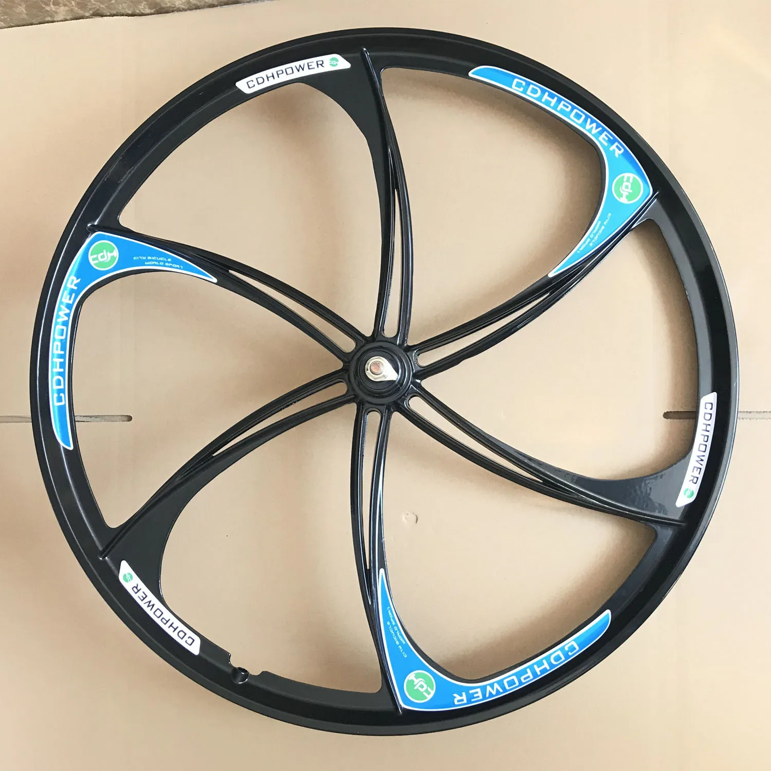 Cdh Gas Motorized Bicycle 26'' Black Magnesium Alloy Wheel