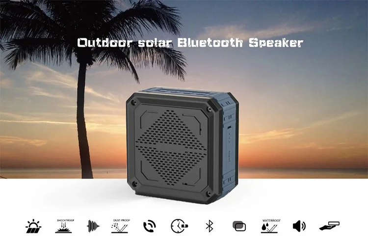 outdoor waterproof 1200mAh wireless mp3 BT solar speaker - ANKUX.COM
