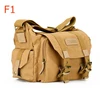 Caden F1 Khaki Vintage Canvas DSLR Camera Bag Case Shoulder Messenger bag for Digital camera