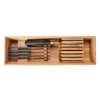 Bamboo Knife Block Holds 12 Knives (Not Included)
