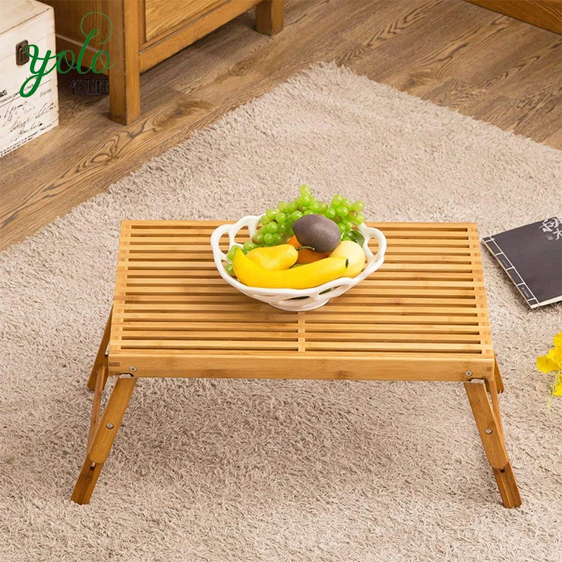 Folding Legs Bamboo Food Serving Tray &adjustable Camping Table Buy