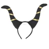 2017 novelty black colour polyester unicorn headband for party