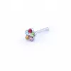 Fancy Gems Jewelled Surgical Steel Flower Nose Studs