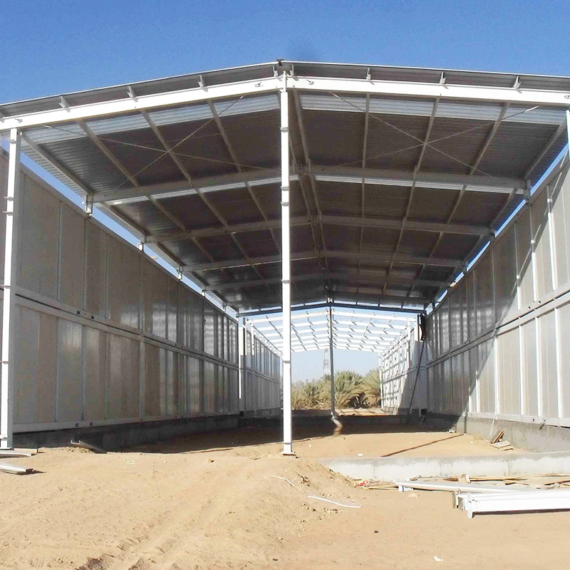 Easy install low cost steel structure building insulated prefab warehouse shed for sale