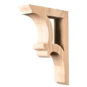 One Pair of Solid Wood Bar Brackets. 1-7/8 x 7-1/2 x 10-1/2. by Wood Corbels