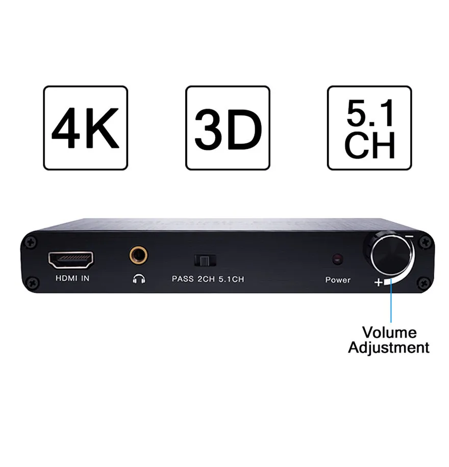 5.1ch Digital Audio Decoder Hdmi Audio Extractor 4k 3d Converter 3.5mm ...