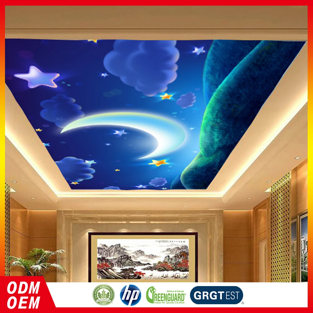 3d Sihir Bulan Desain Langit Langit Dekoratif Wallpaper Mural Langit