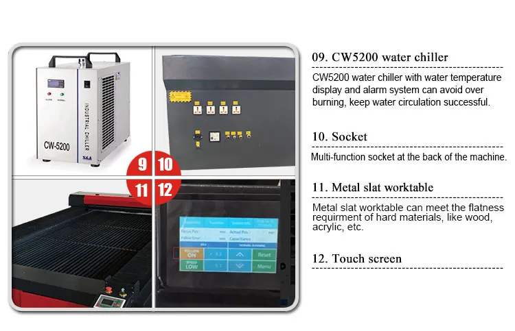 2mm Stainless Steel Metal And Nonmetal Co2 Laser Cutting Machine TSH1325