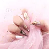 TSZS 500 pieces 10 sizes false acrylic style full cover transparent pointed nail tip finger artificial nails