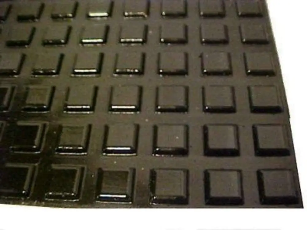 Lot of 100 Black Self Adhesive Square Rubber Feet 12.7mm (1/2") 3mm (1/8")