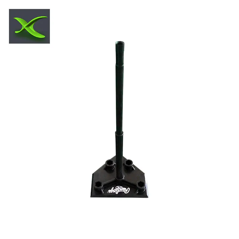 
High quality injection molded vulcanized rubber heavy duty five 5 positions baseball batting tee for training 