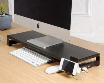 Wooden Monitor Riser Stand With Wooden Monitor Riser Stand