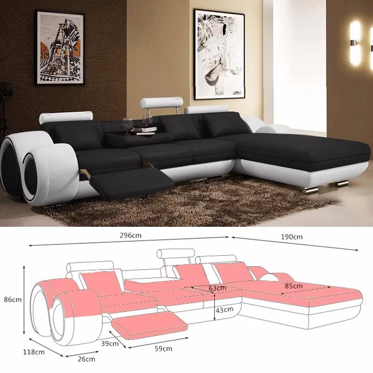 Alibaba Modern Design Genuine Leather European Style L Or U Shaped Sofa