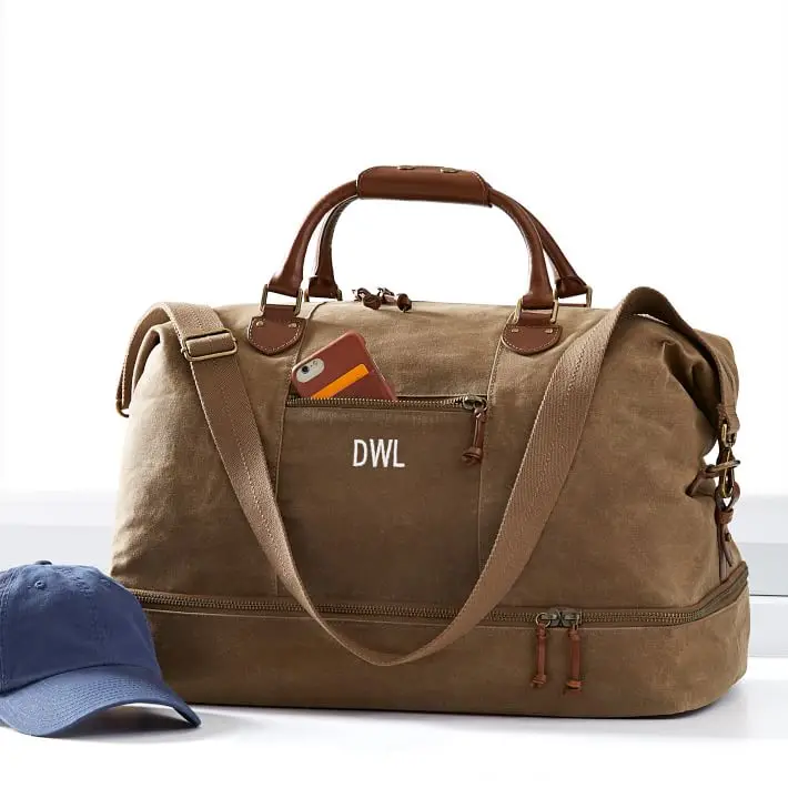 Wholesale Custom Mens Weekend Canvas Travel Overnight Gym Duffle Bag