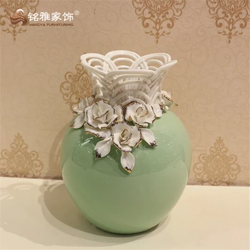 Home Decorative Item Ceramic Vase Glazed Porcelain Cute Small