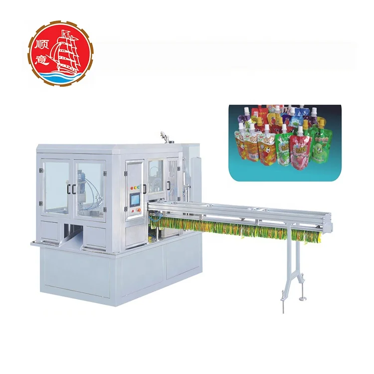 15g Standing Spout Pouch Filling Capping Machine For Chocolate Sauce