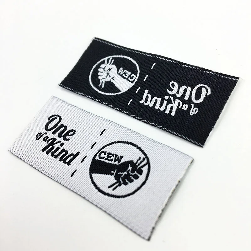Custom Cheap Woven Clothing Labels With Center Fold - Buy Woven Labels ...