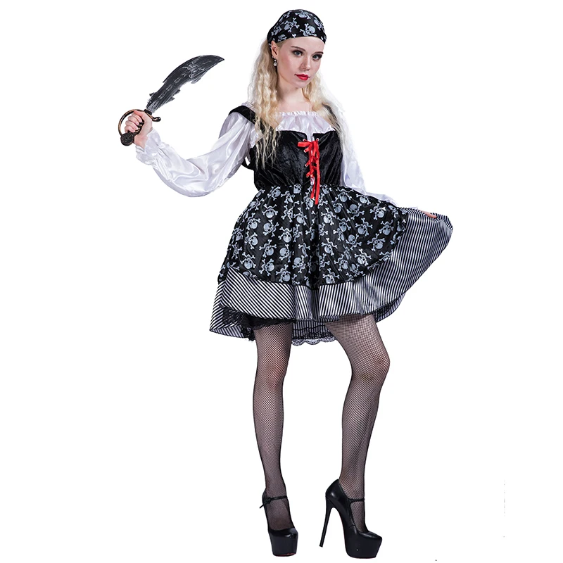 Halloween Party Fancy Dress Woman Sexy Pirate Cosplay Costume For Adult