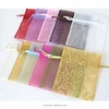 Cheap Custom Printed Plain Organza Bags With Logo Ribbon