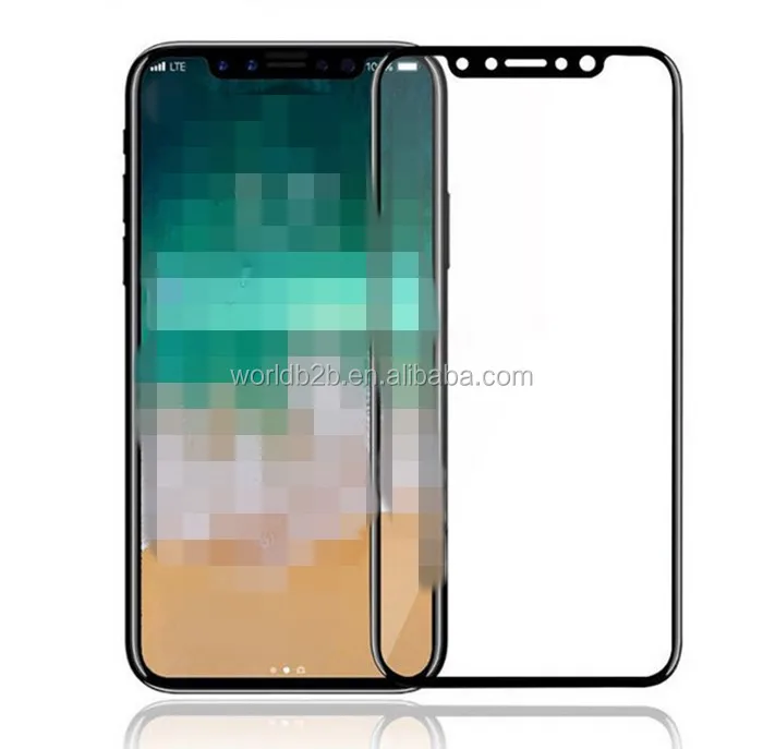 Ultra-Clear High Definition (HD) Full Coverage Tempered Glass Screen Protectors for iPhone X