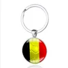 2018 World Cup Double Crystal National Flag Key Chain For Souvenirs