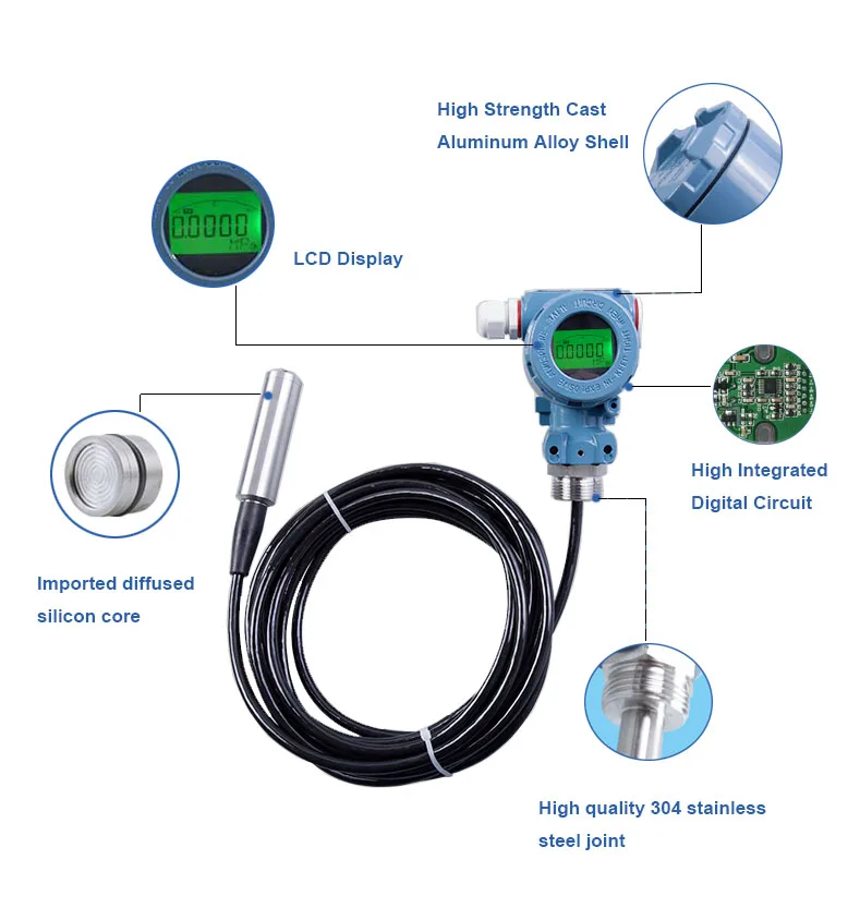 hydrostatic 0-5v water level transmitter