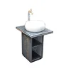 Modern Bathroom Pot Washing Pedestal Freestanding Carved Stone Sink