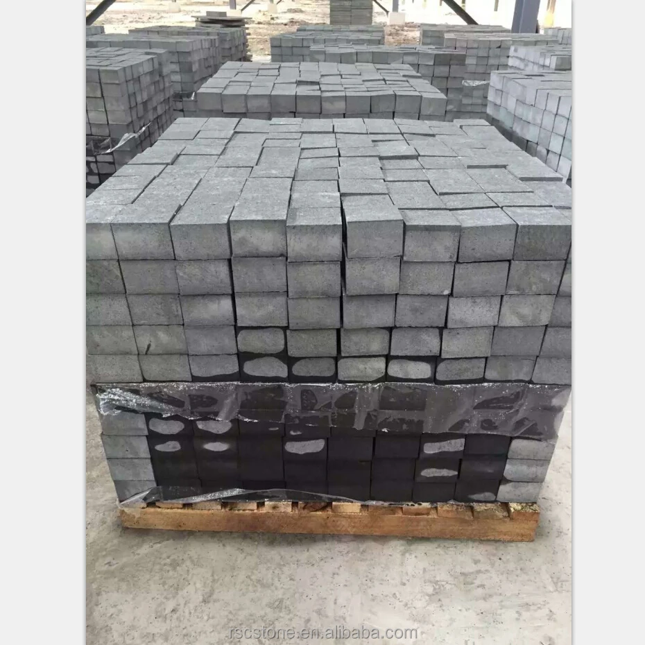 Black Basalt Flamed Brushed Granite  Tiles  100x100  Buy 