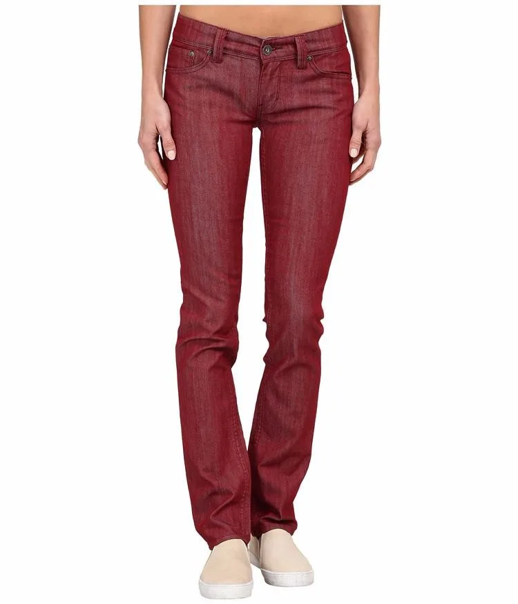 deep red jeans