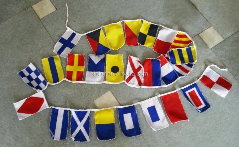 Caribbean String Of Flags 30 Feet Pennants Islands New Buy Carribean