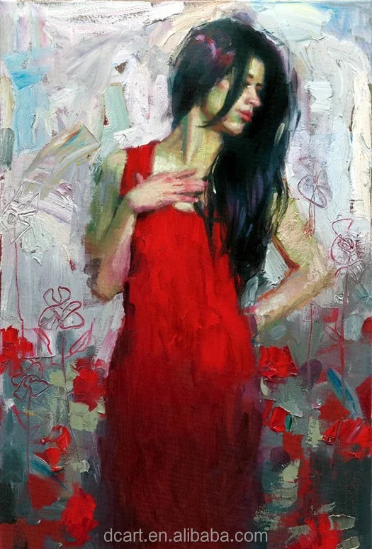 Red dress painting Red dress painting