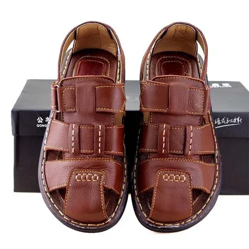 Hot sale men summer shoes Gladiator sandals men genuine