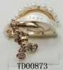 Girl's Gold Assorted Alloy Rings Funny Bear Pendant & Crown Shape Finger Ring Love Letters &Pearl Inlaid Alloy Hope Set Ring