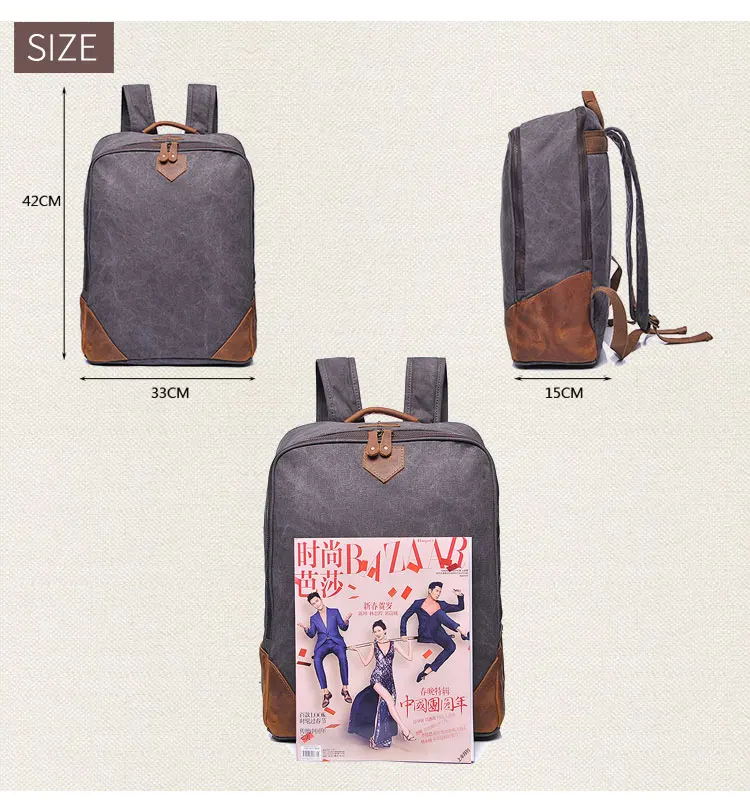 wholesale backpack manufacturers china custom hiking school outdoor waxed travelling canvas back pack