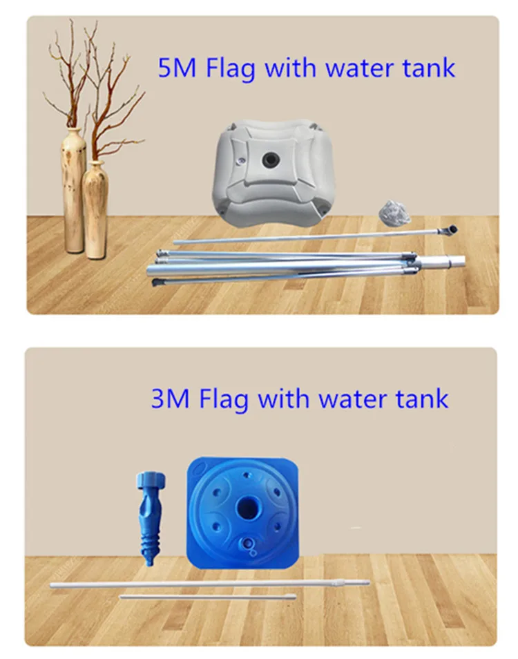 Cheap Price 3m 5m Water Flooding Flagpole Banner Flag Display